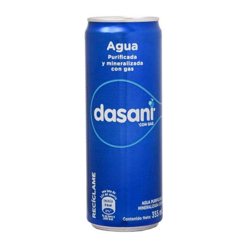 [AGU-0021] AGUA CON GAS DASANI LATA 355 ML