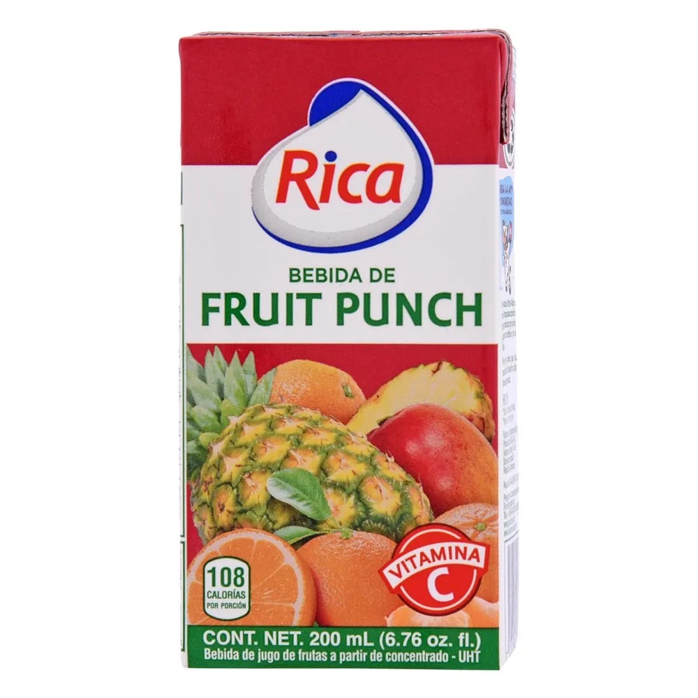 JUGO RICA FRUIT PUNCH UHT 200 ML